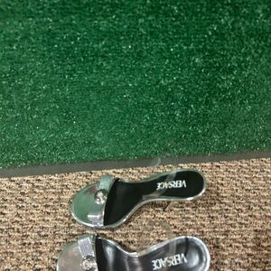 Versace Silver Sandals Elegant and Luxurious